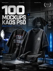 100 Mockups Kaos PSD
