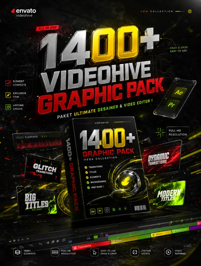 1400+ Videohive Graphic Pack Free