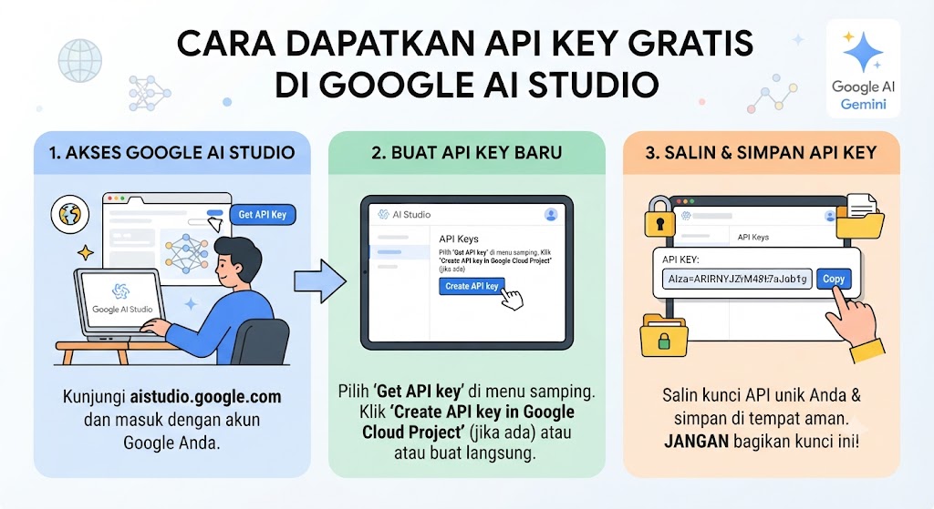 Cara Dapatkan API Key Google AI Studio Secara Gratis