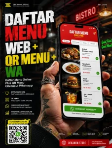 Daftar Menu Online Plus QR Menu Checkout Whatsapp