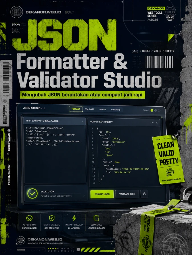 JSON Formatter & Validator Studio