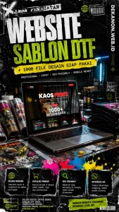 Jasa Pembuatan Website Sablon DTF + 1000 File Desain