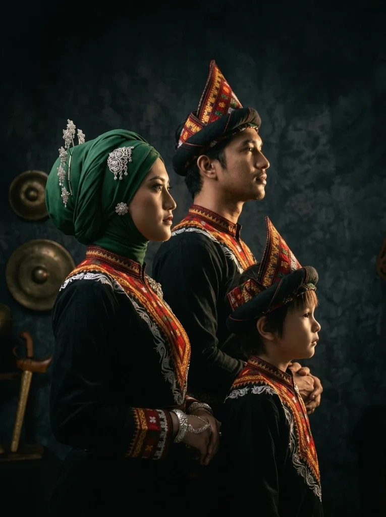 Pakaian Adat Keluarga Gayo 3 Lengkap