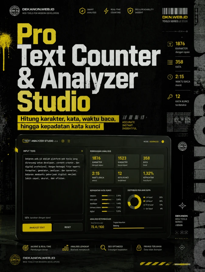 Pro Text Counter & Analyzer Studio