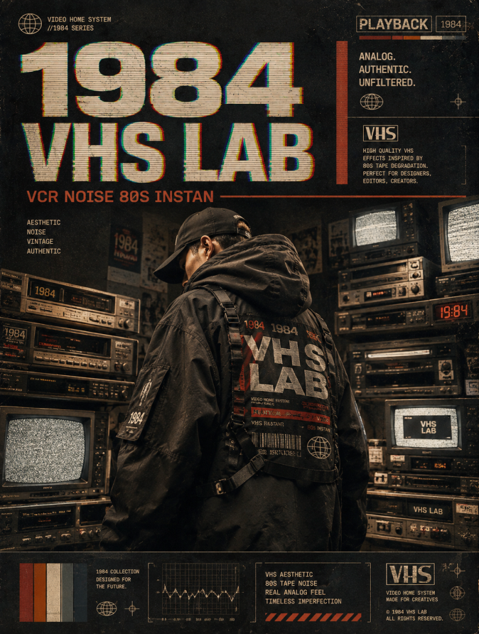 1984 VHS Lab VCR Noise 80s Instan