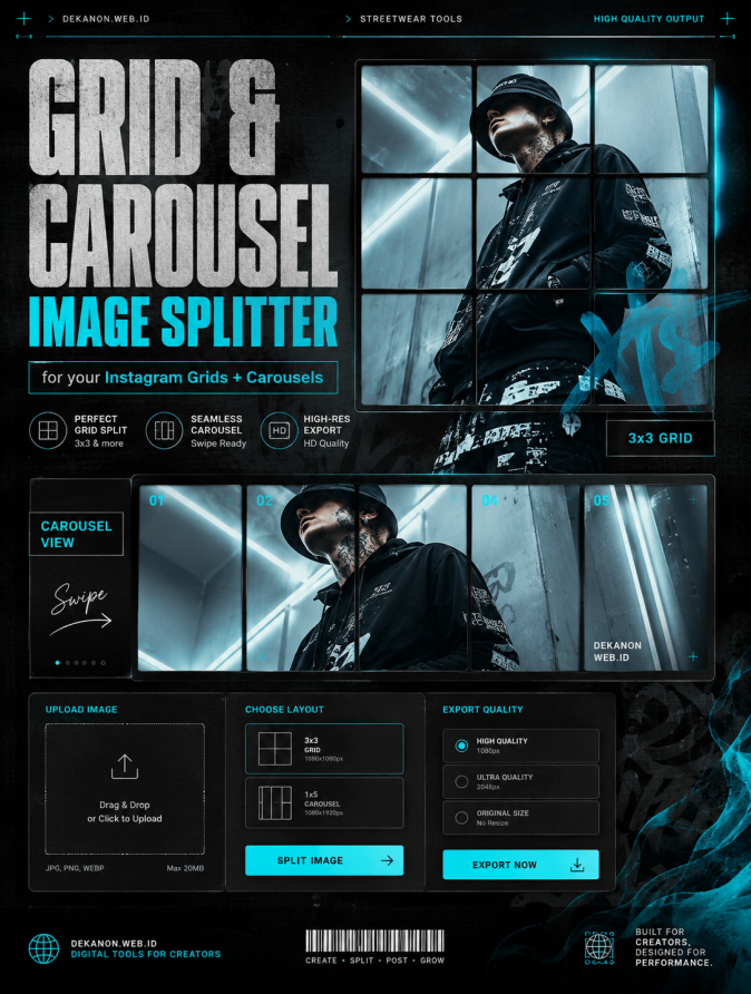 Grid & Carousel Image Splitter
