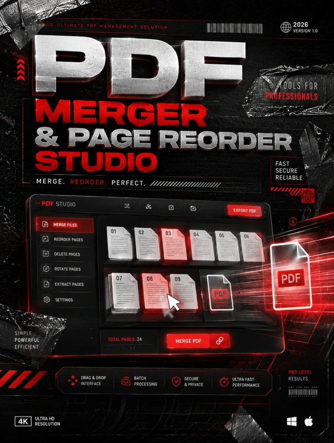 PDF Merger & Page Reorder Studio