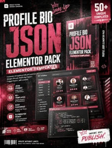 Profile Bio JSON Elementor Pack
