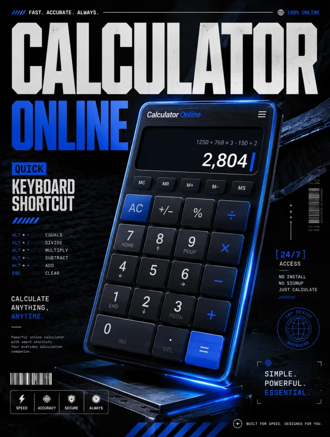 Quick Keyboard Shortcut Online Calculator