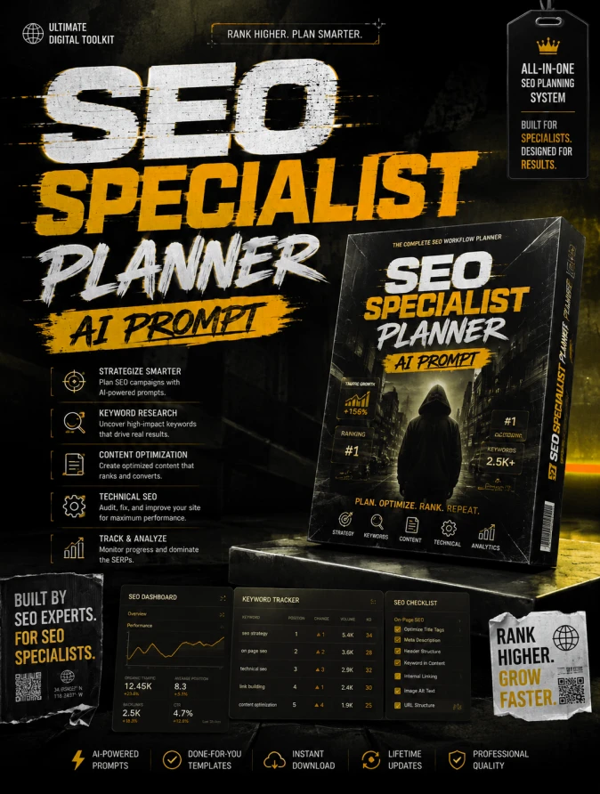 SEO Specialist Planner - AI Prompt