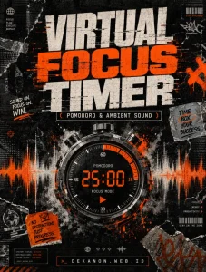 Virtual Focus Timer (Pomodoro & Ambient Sound)