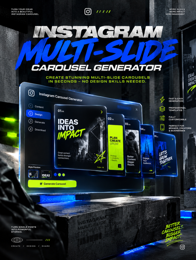 Instagram Multi-Slide Carousel Generator