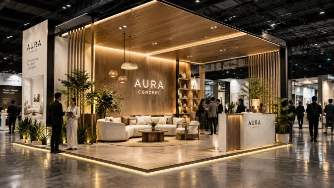 Interior & Booth Render Sample