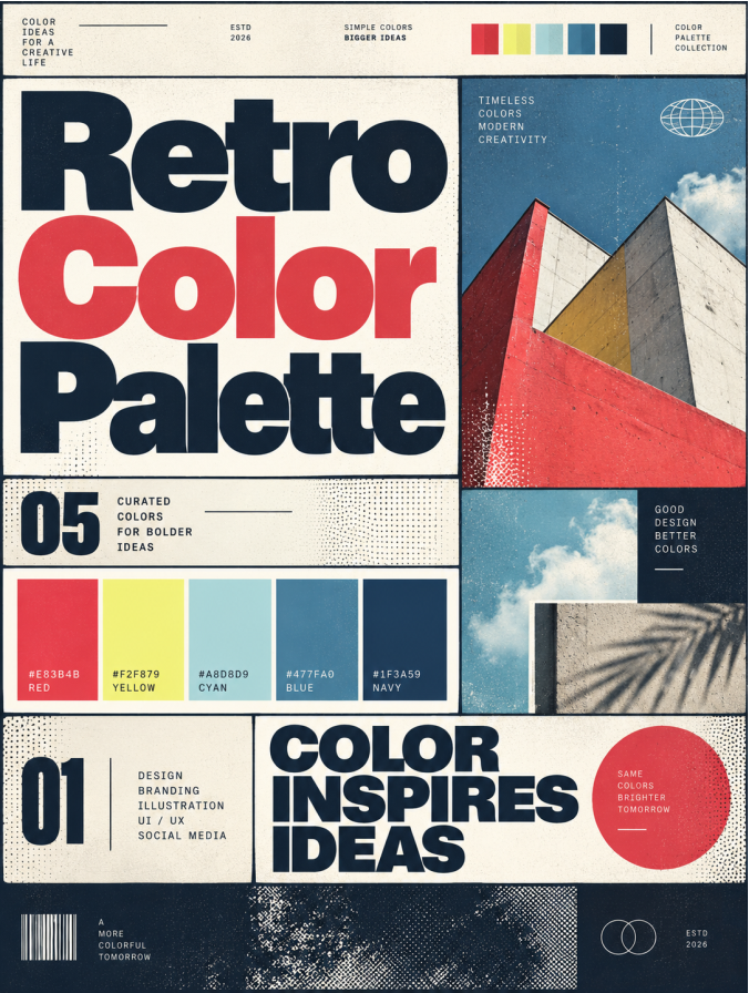 Retro Color Palette: 30 Kombinasi Warna Estetik untuk Desainer