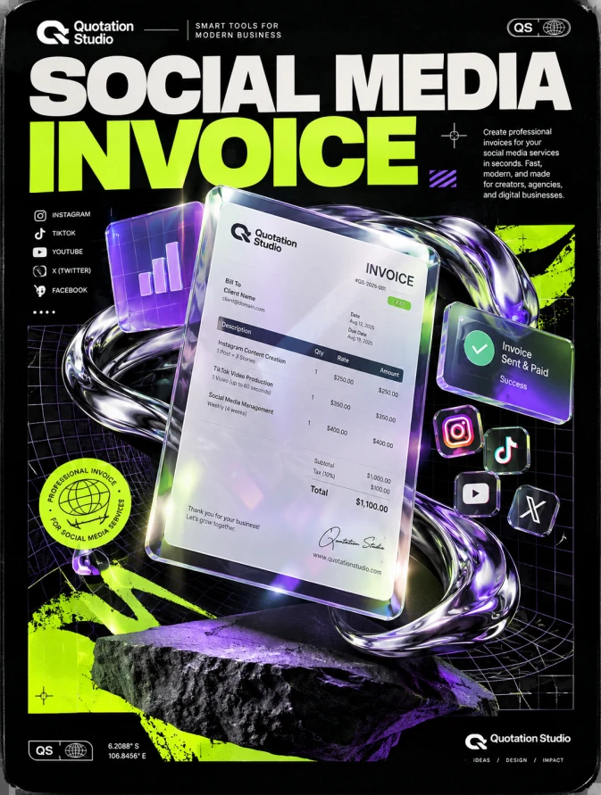 Social Media Invoice Quotation Builder