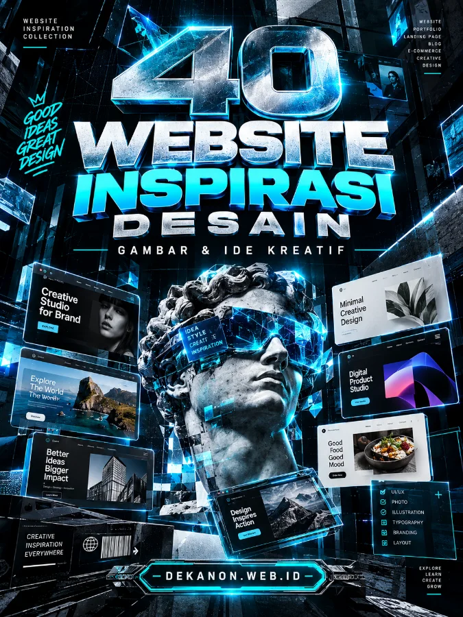 40 Website Inspirasi Desain, Gambar & Ide Kreatif seperti Pinterest