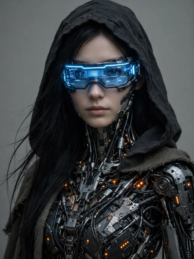 Gadis Sibernetika Futuristik